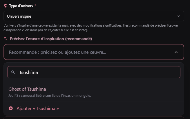Onglet Règles et technique du formulaire